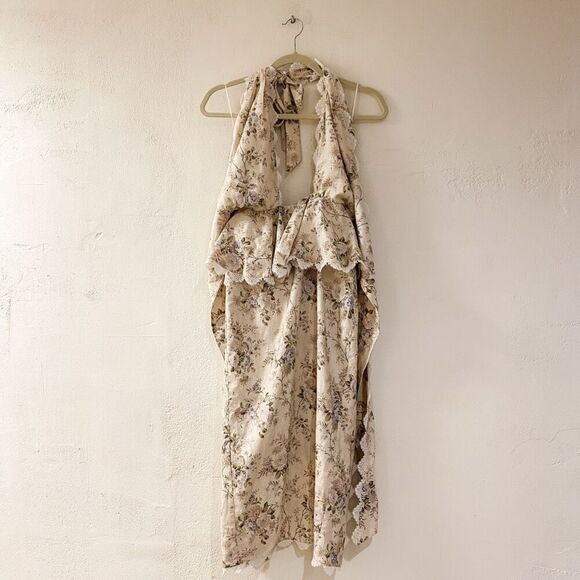 V Chapman The Daisy Halter Dress in Blue Bouquet XS Size 0 - Picture 2 of 10